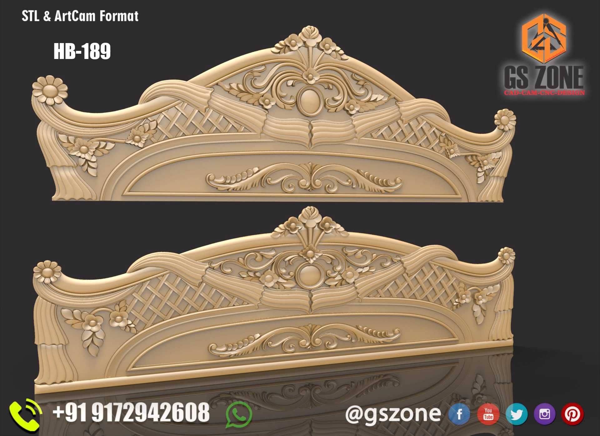 3D HB Bed with Legs Design HB-189