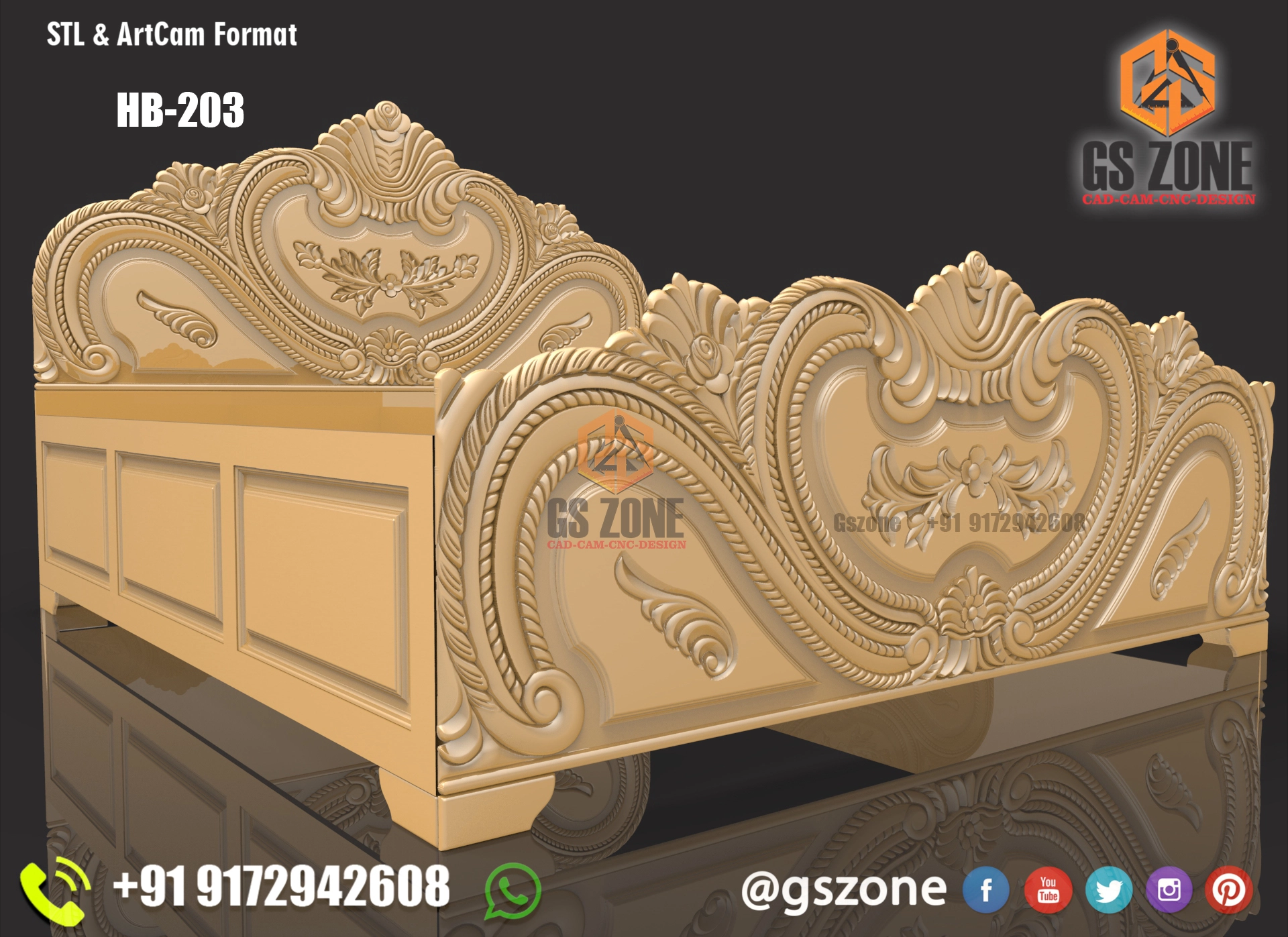 3D Bed Design HB-0203
