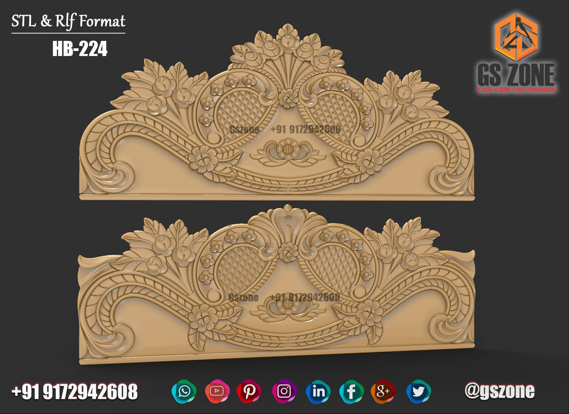 3D HB Bed With Legs Design HB-0224