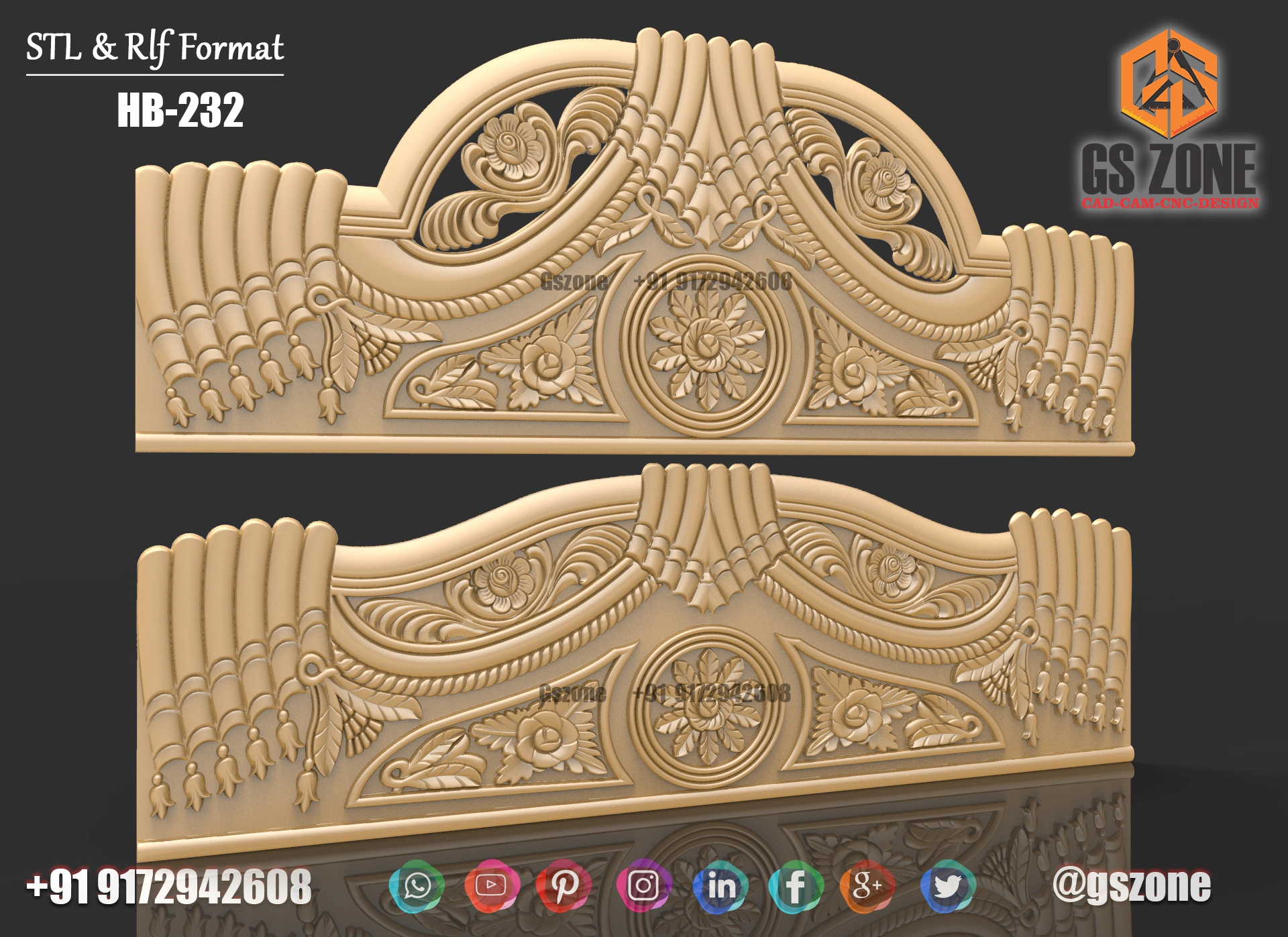 3D HB Bed With Legs Design HB-0232