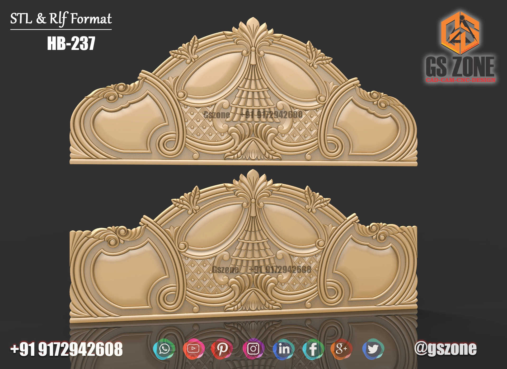 3D HB Bed With Legs Design HB-0237