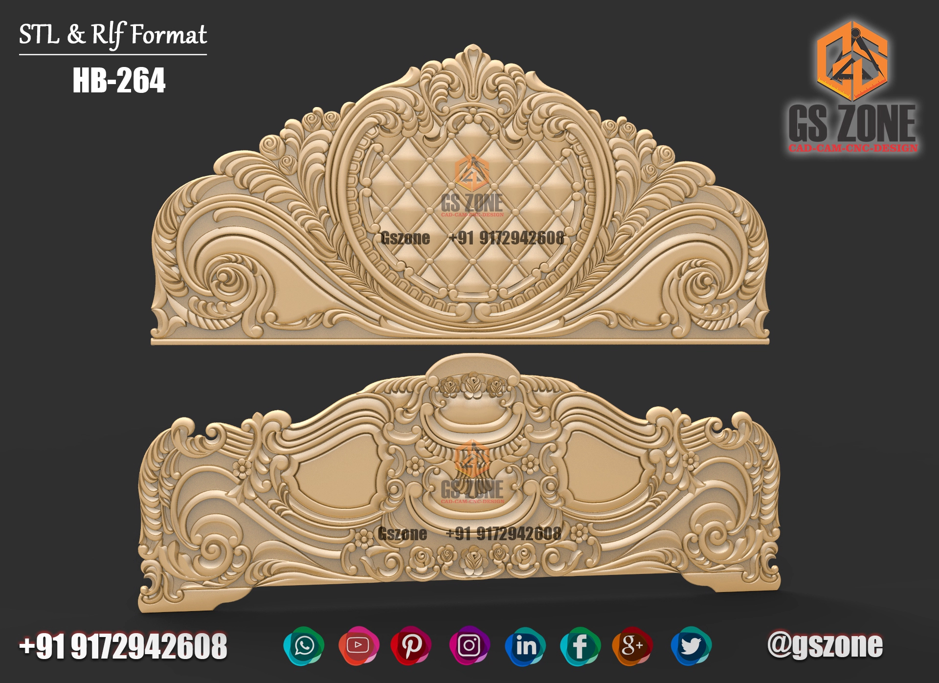 3D HB Bed With Legs Design HB-0264