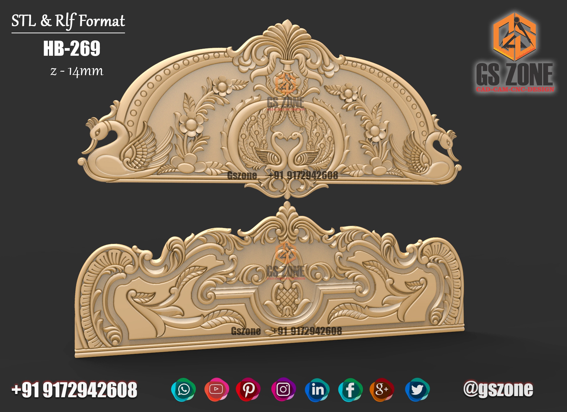 3D HB Bed With Legs Design HB-0269