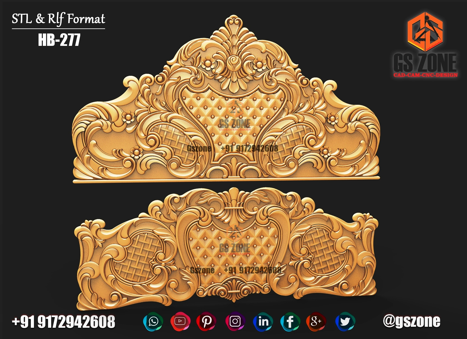 3D HB Bed With Legs Design HB-0277