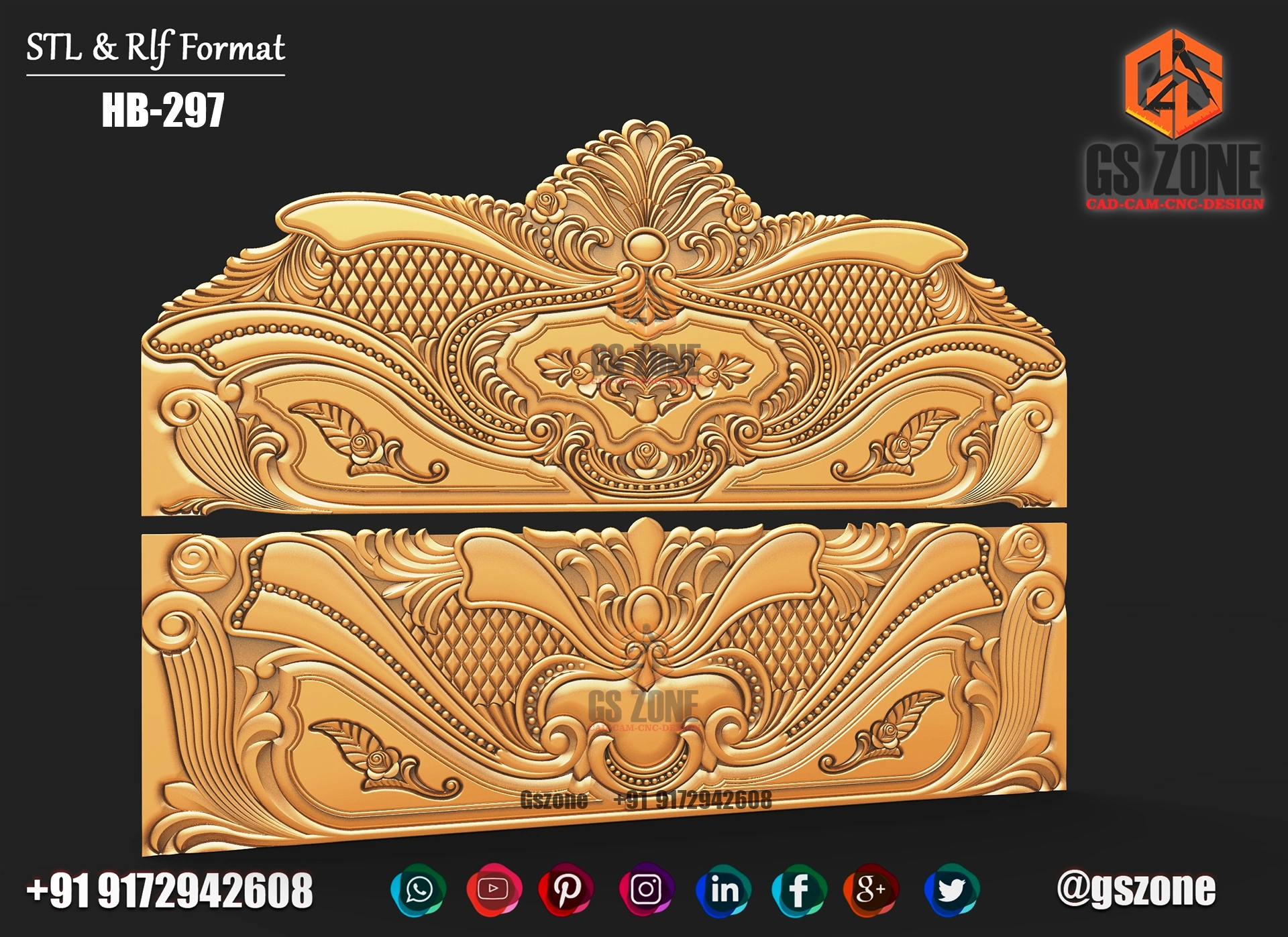 3D HB Bed With Legs Design HB-0297