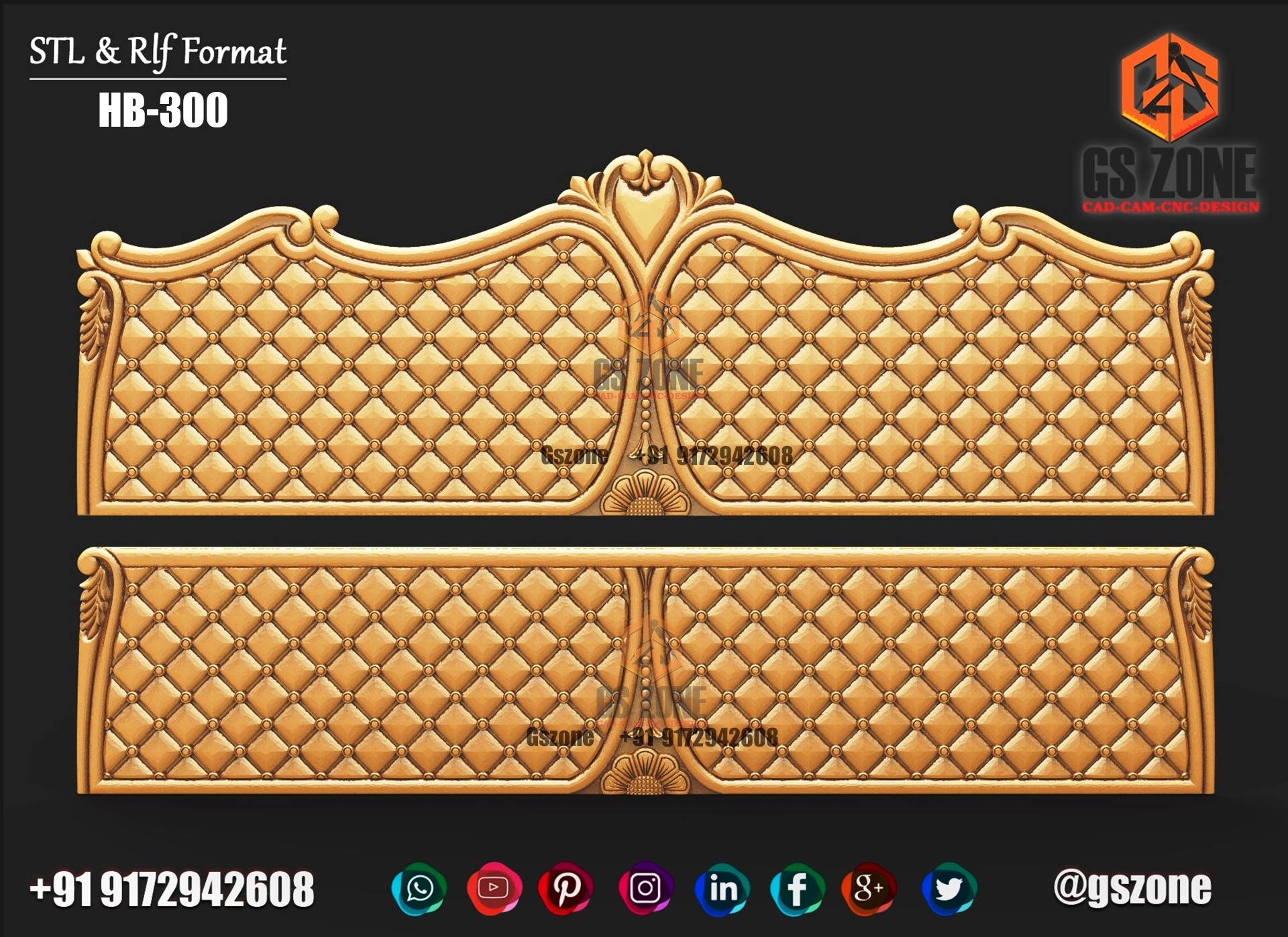 3D HB Bed With Legs Design HB-0300