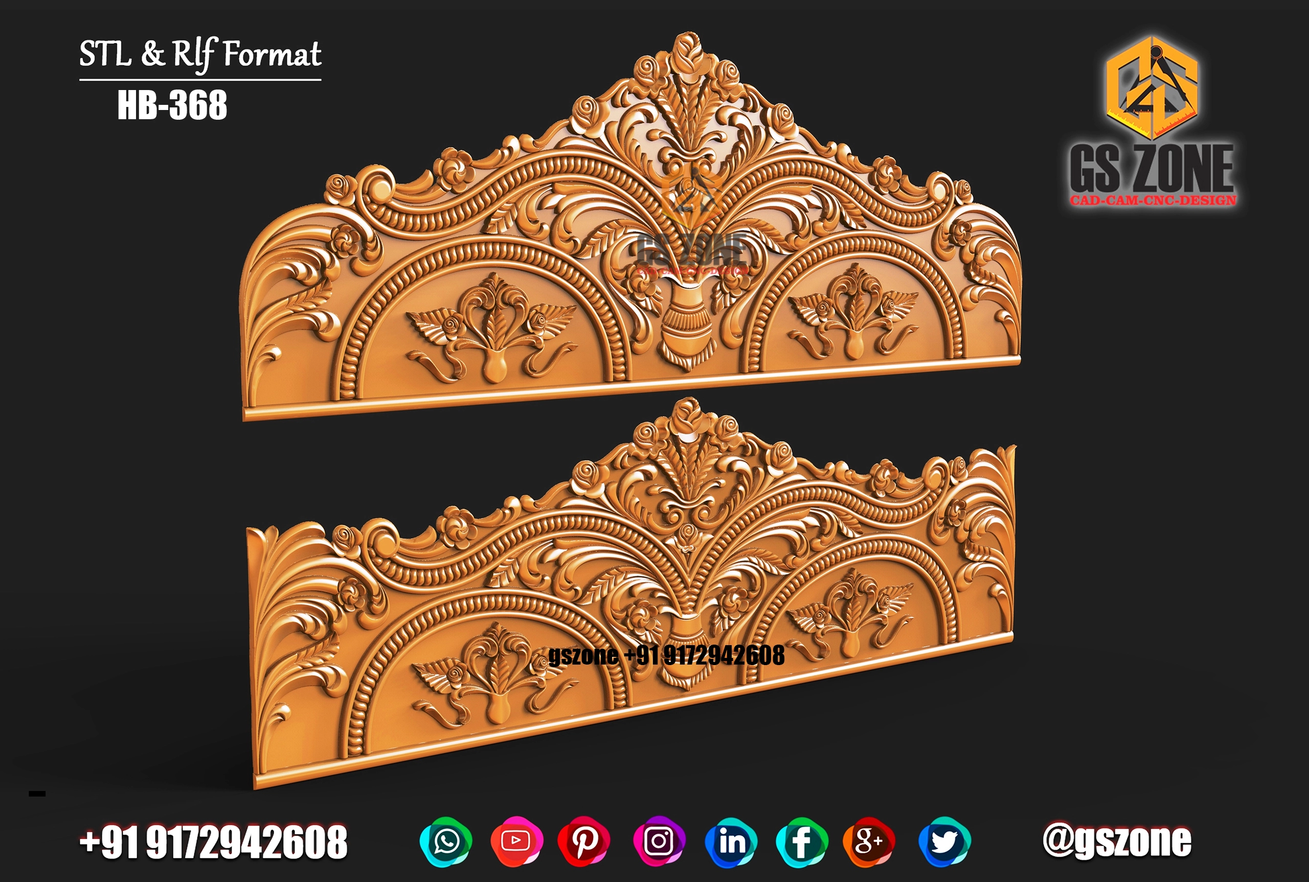 3D HB Bed With Legs Design HB-0368