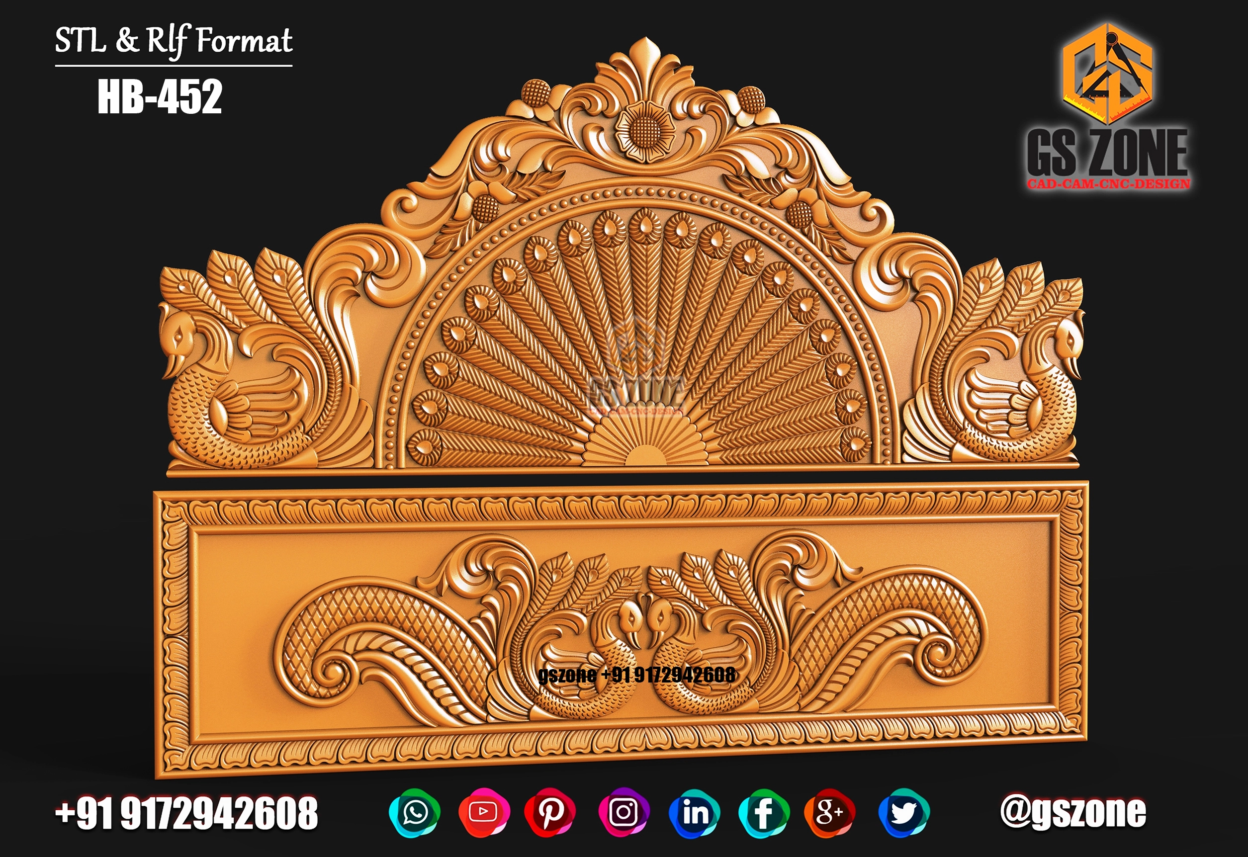 3D HB Bed With Legs Design HB-0452