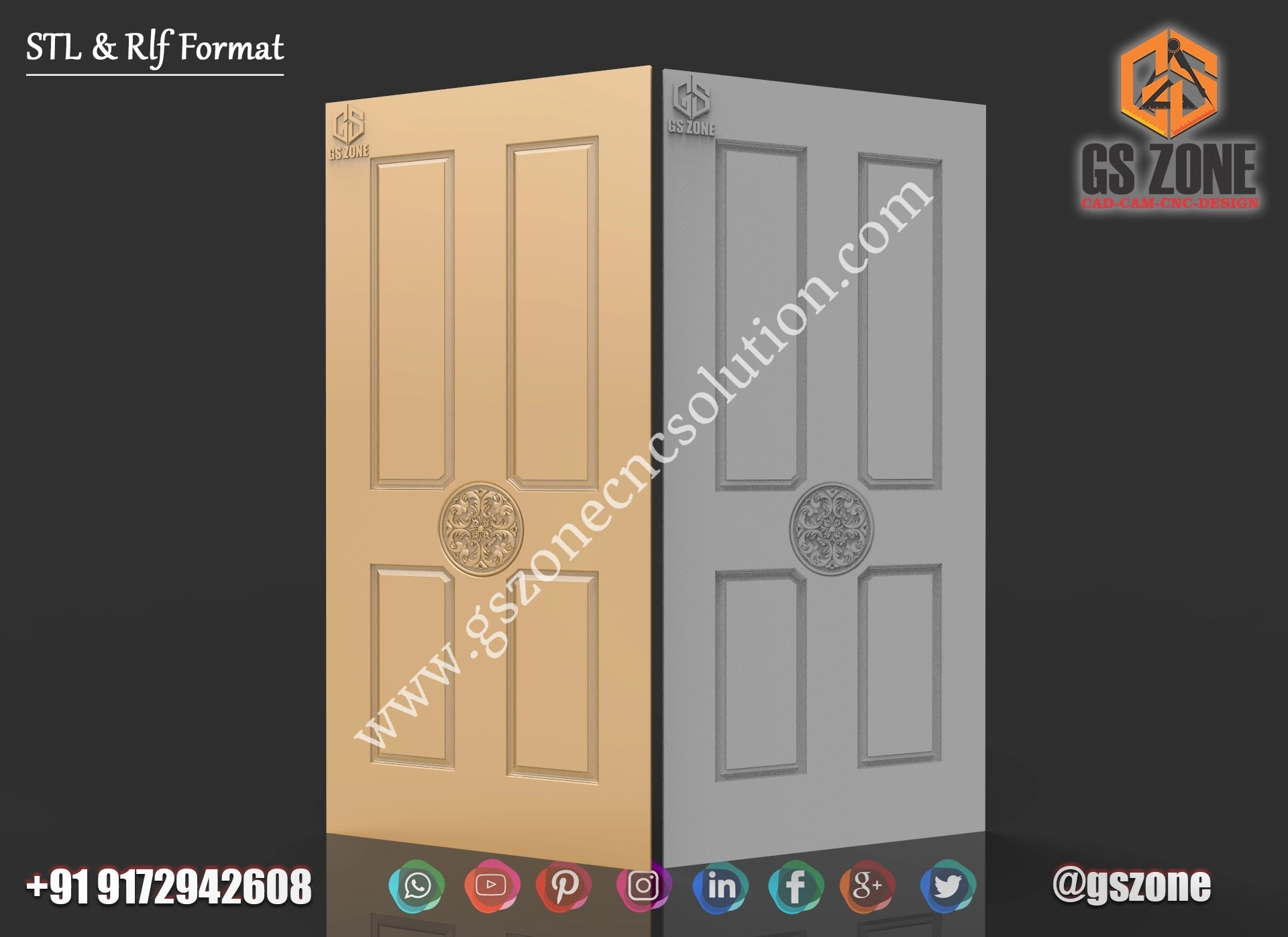 3D Single Door Design D-21-16