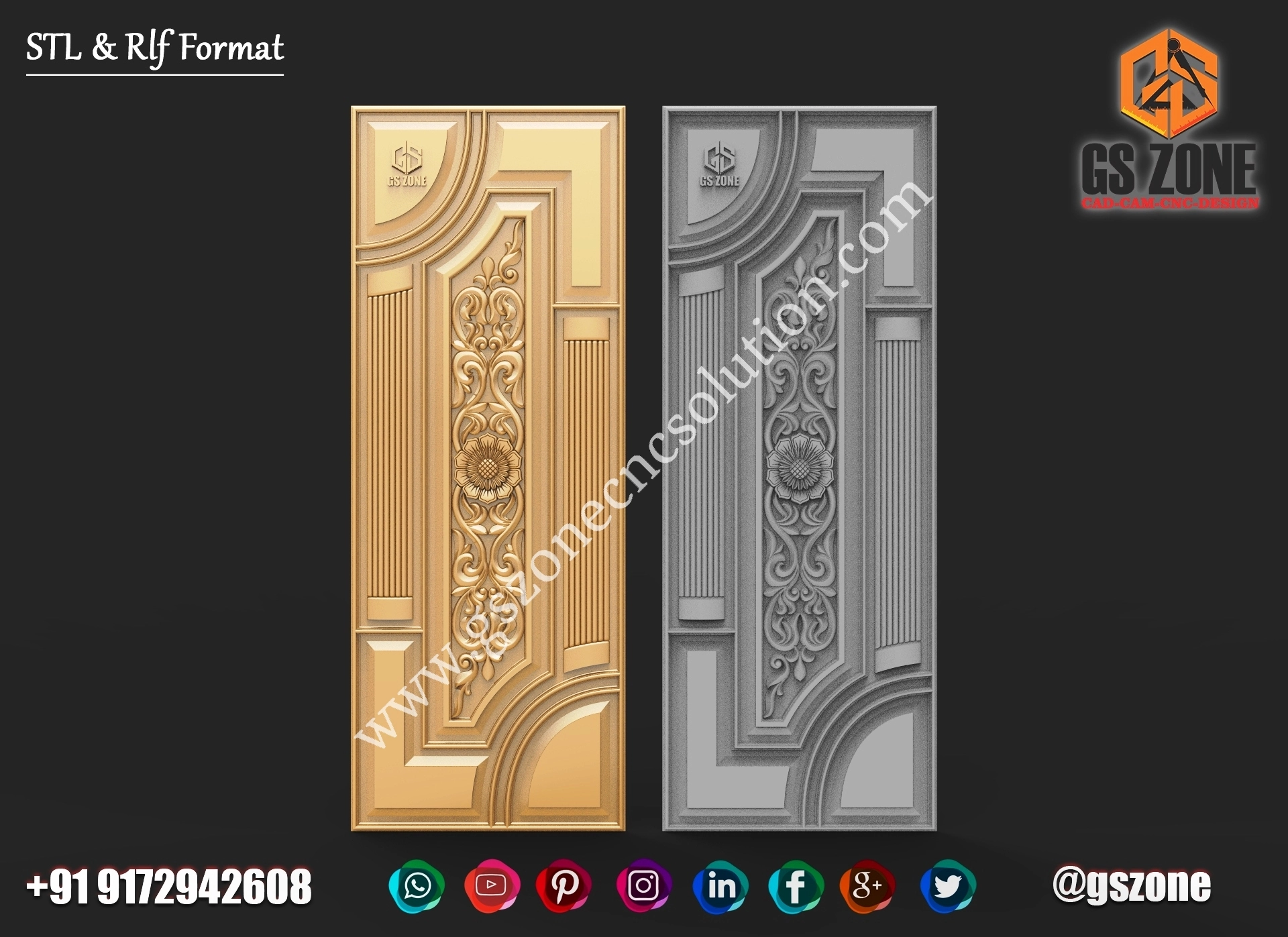 3D Single Door Design D-21-18