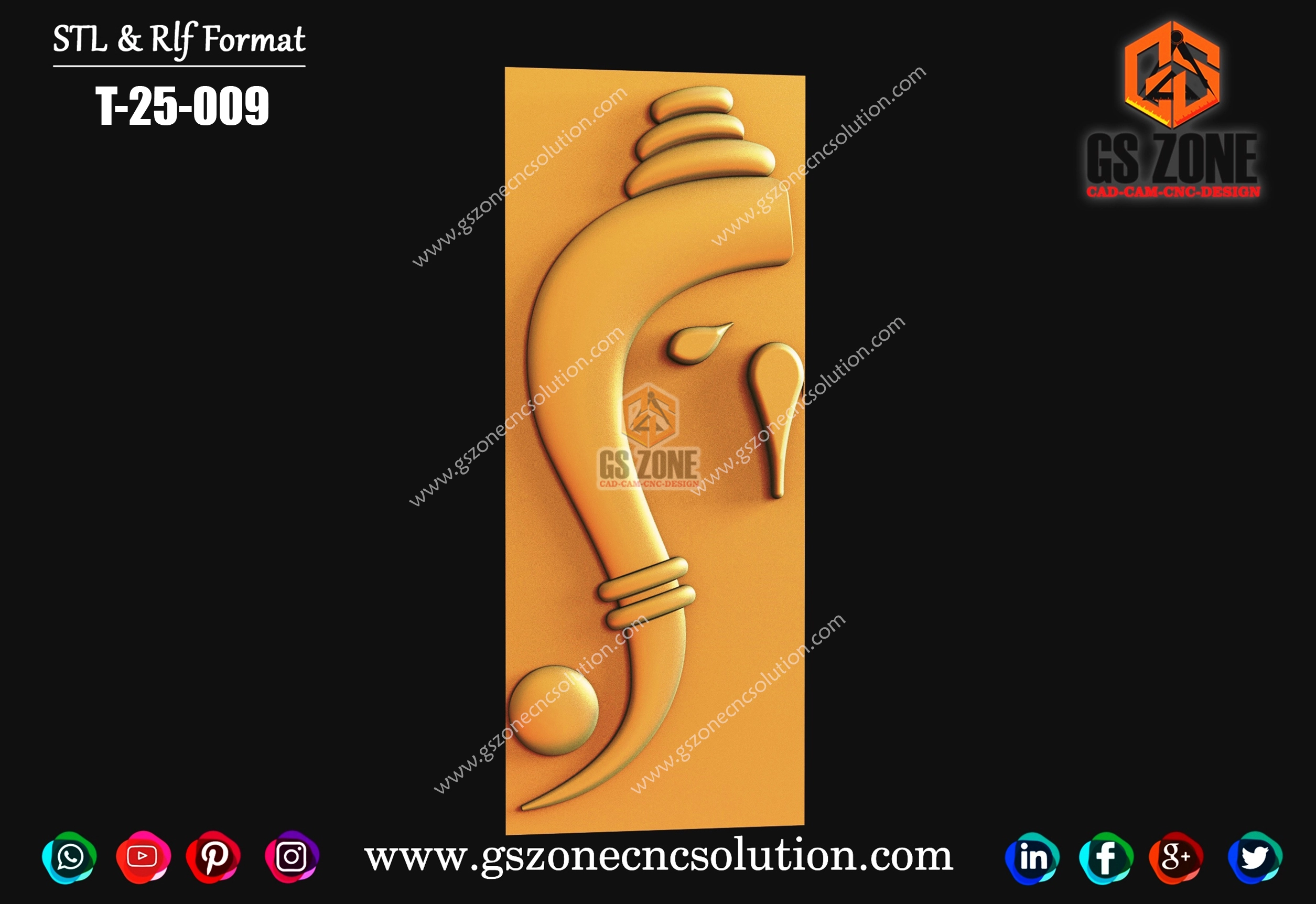 T-25-009 Ganesh JI 3D Design