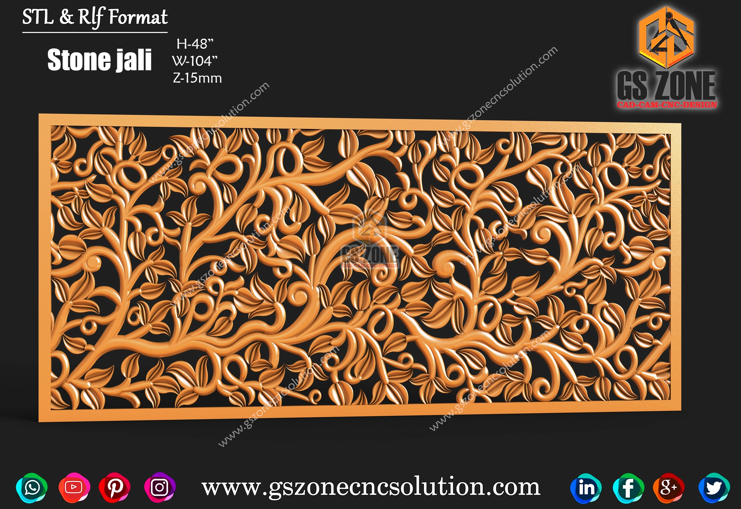 3D Stone Jali