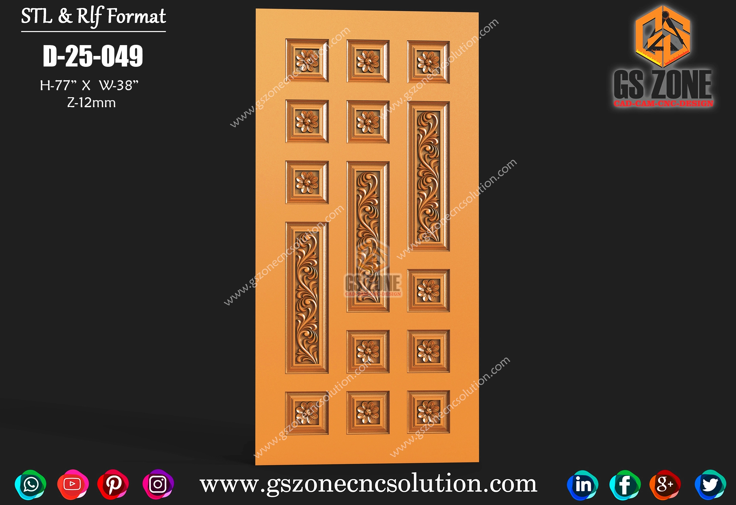 GSZONE 3D Door Design – D-25-049