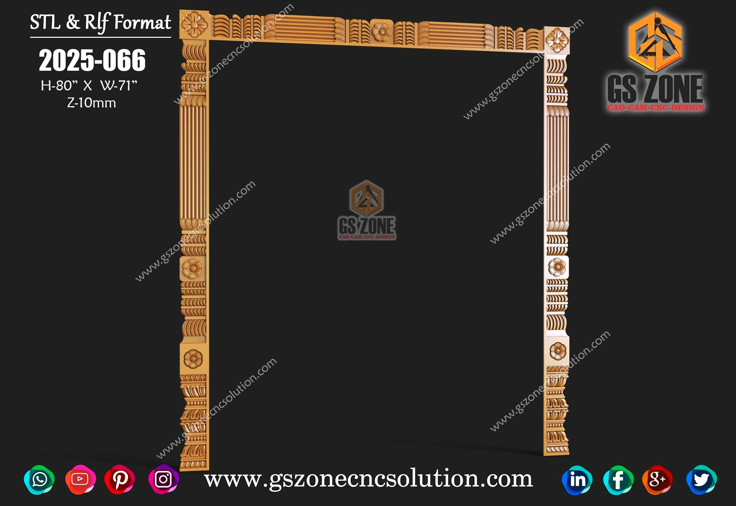 2025-069 | 3D Traditional Door Frame Design