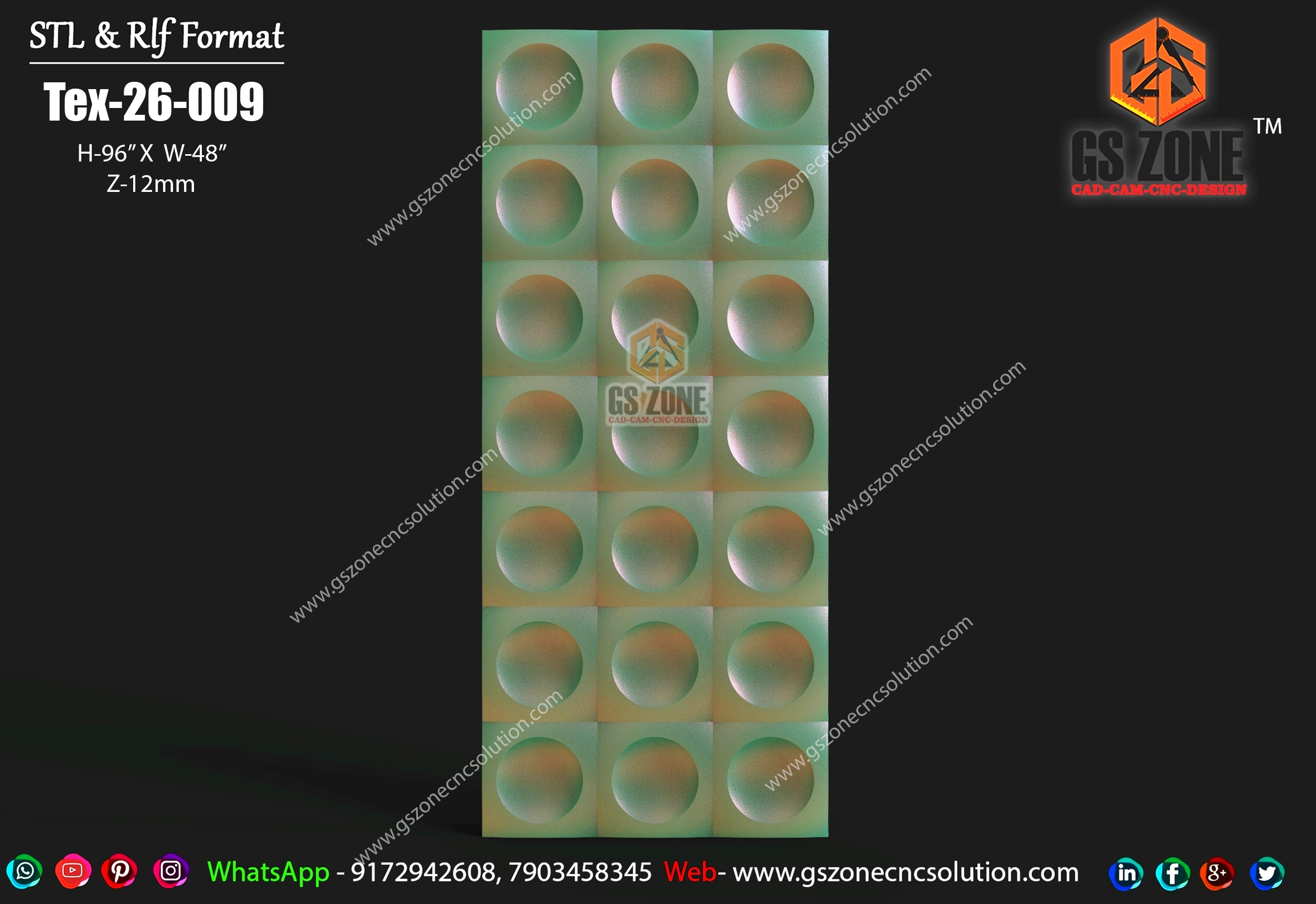 Premium 3D Texture Panel Design – Tex-26-009