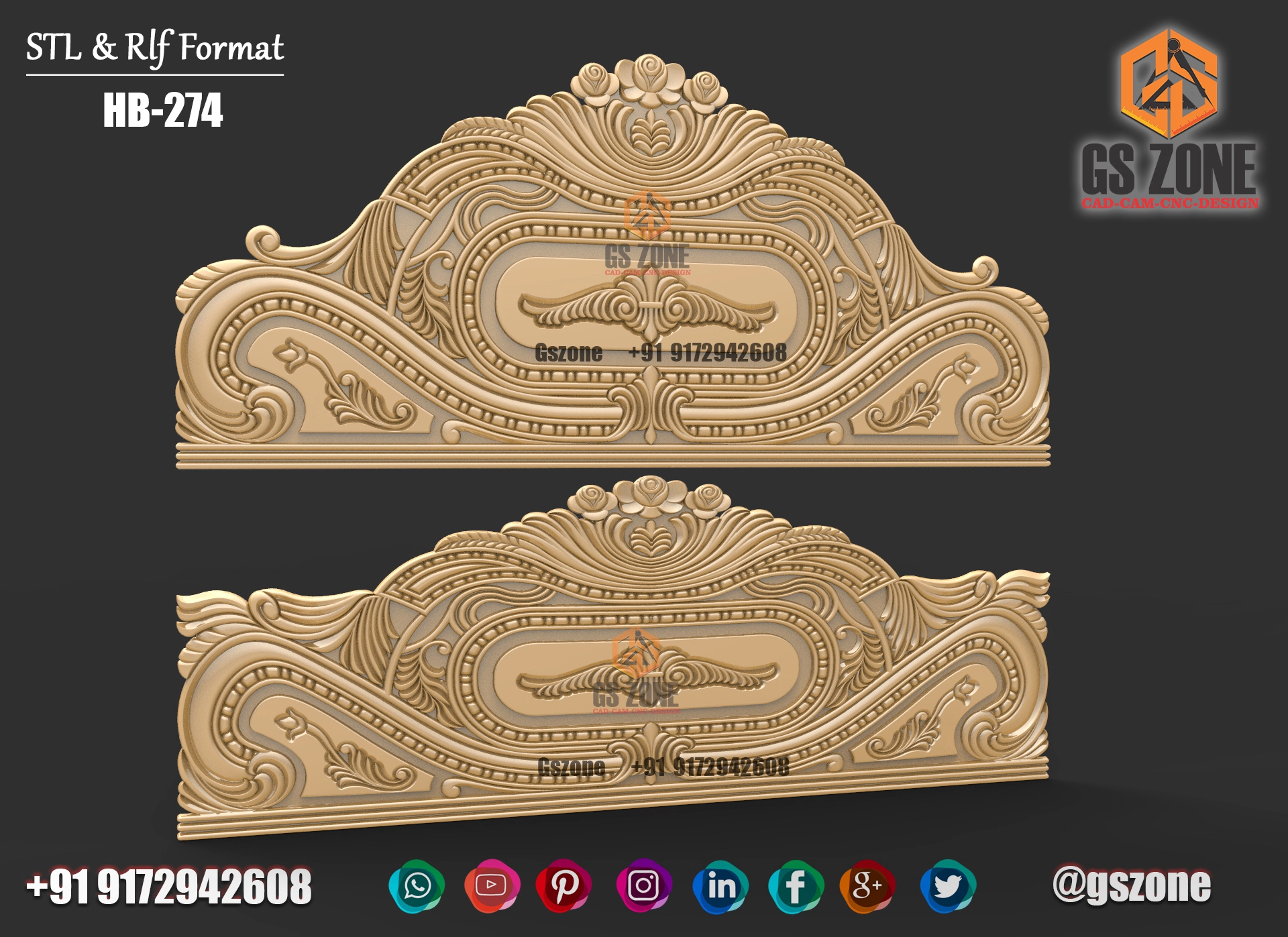 3D HB Bed With Legs Design HB-0274