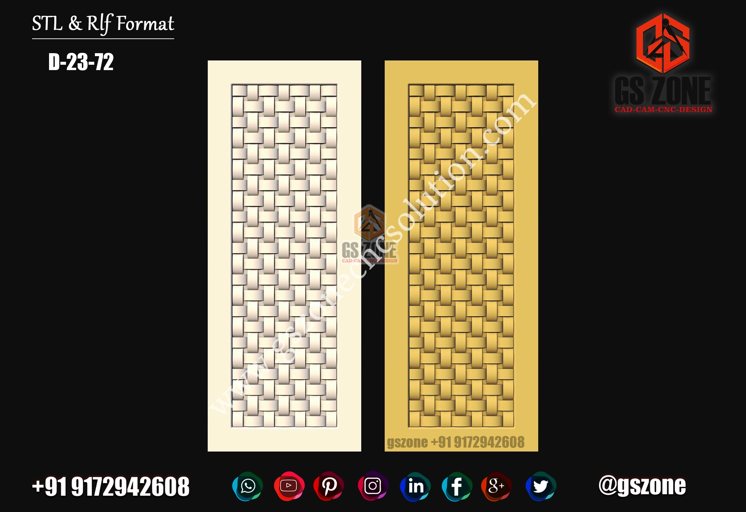 3D Single Door Design D-23-72