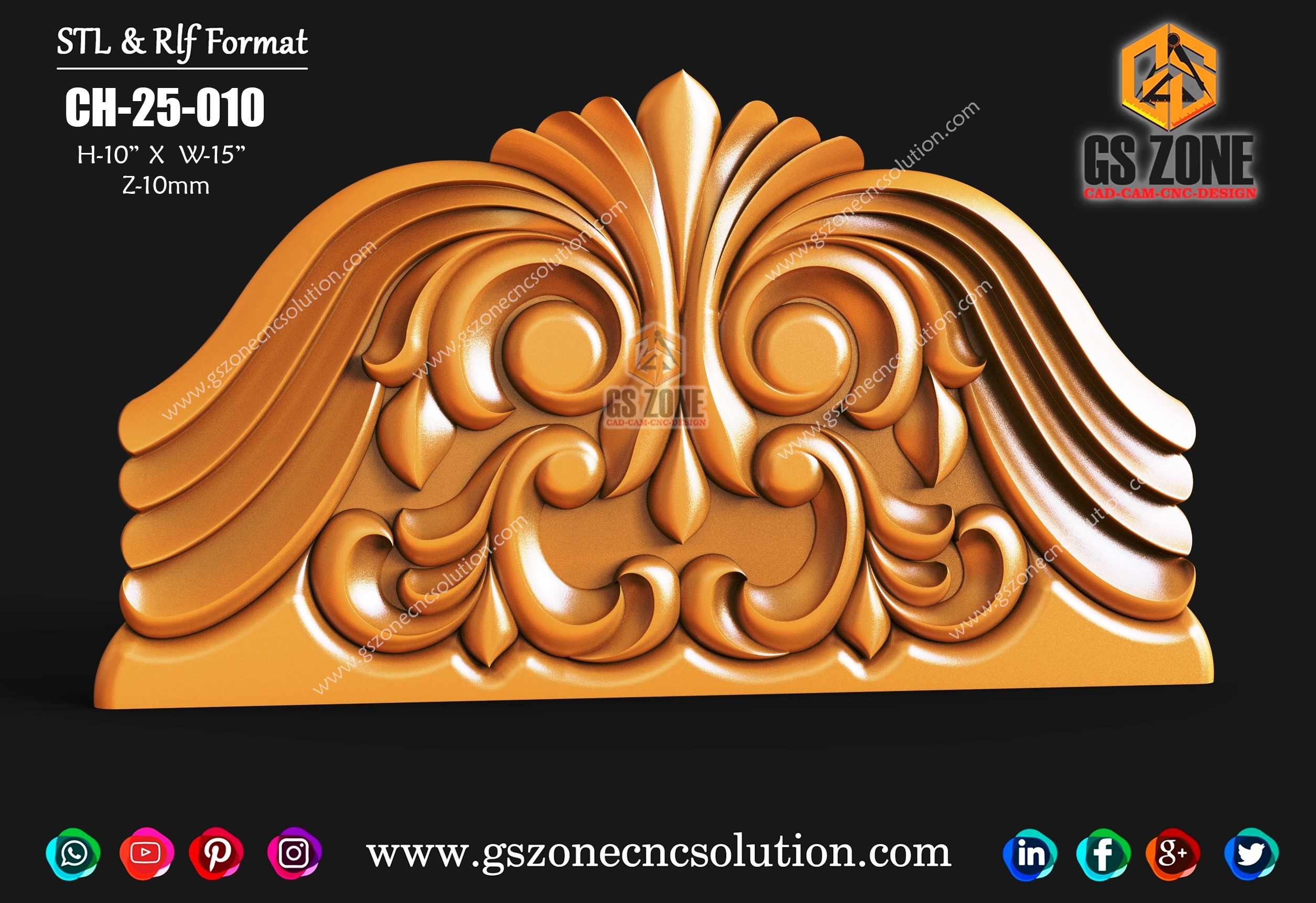 CH-25-010 | Ornamental CNC Floral