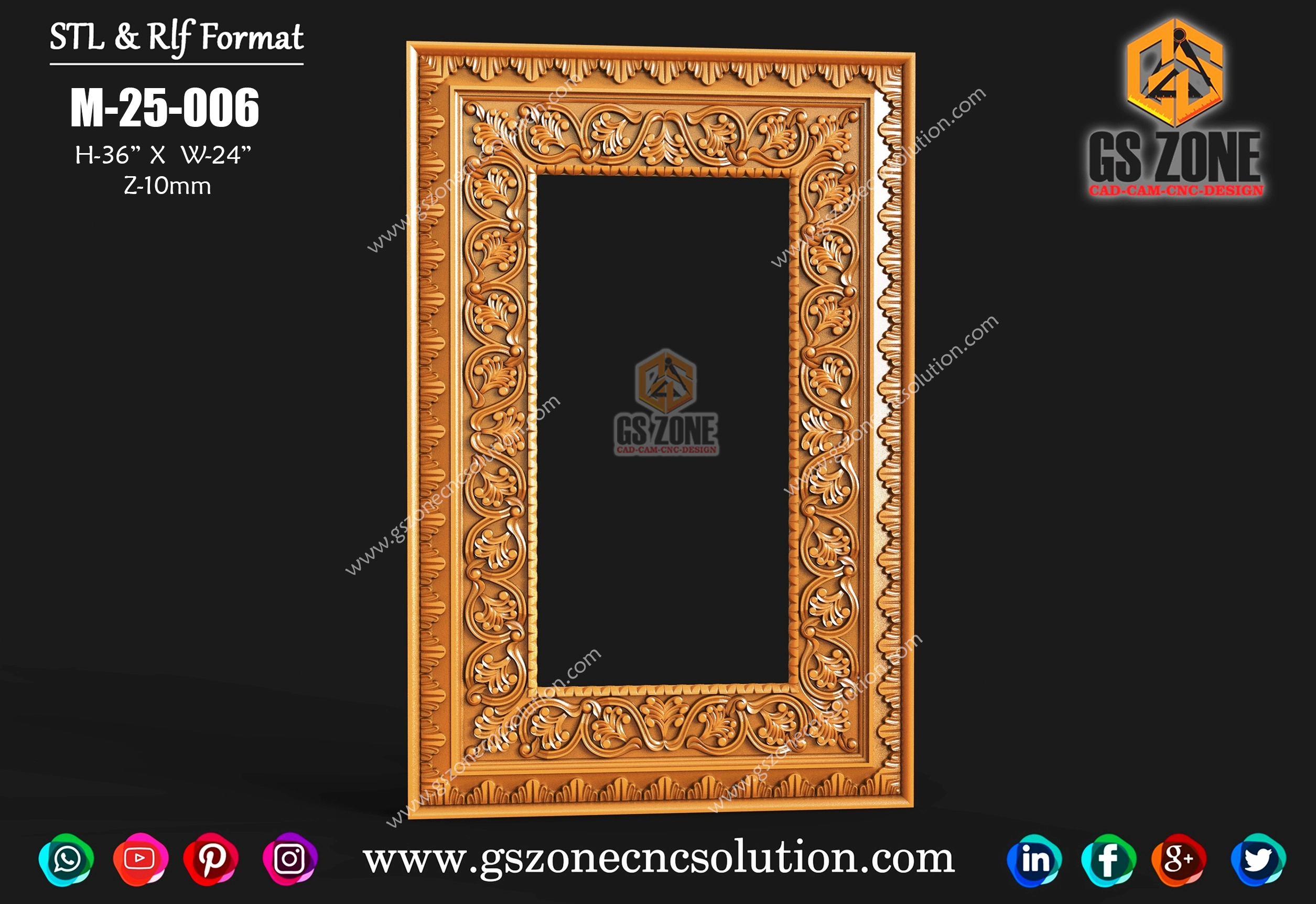 M-25-006 – Ornamental Mirror Frame Design
