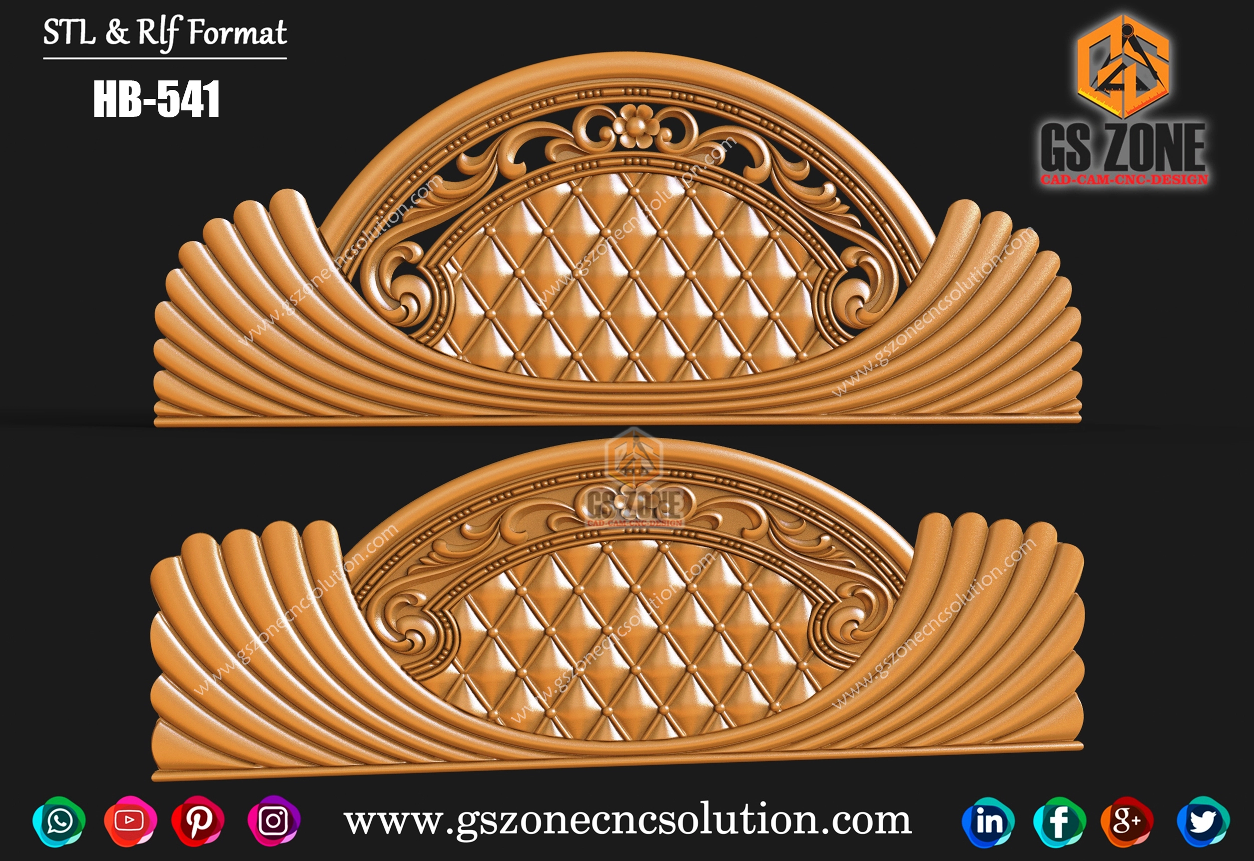 HB-541 – Luxury Headboard 3D Model