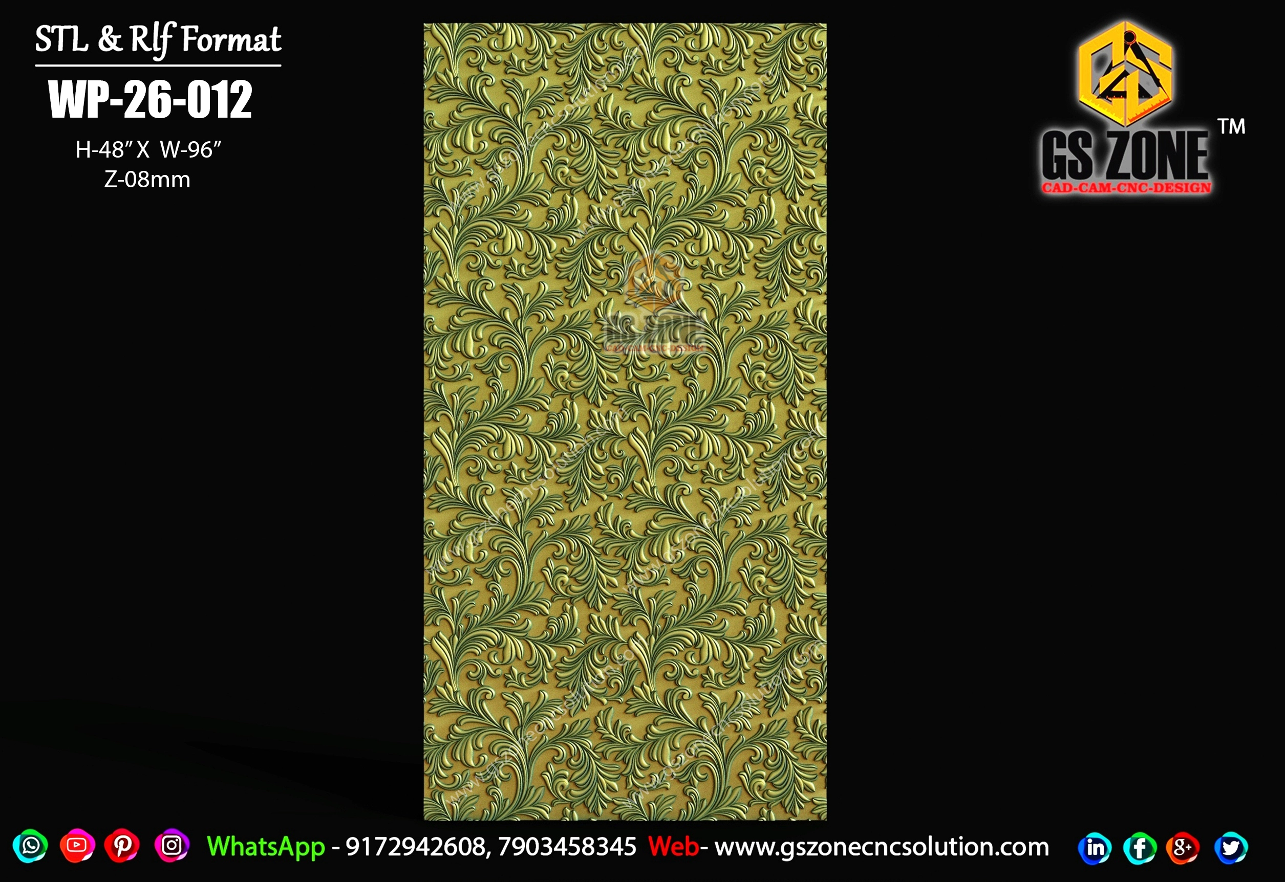 Premium 3D CNC Wall Texture Panel-WP-26-012