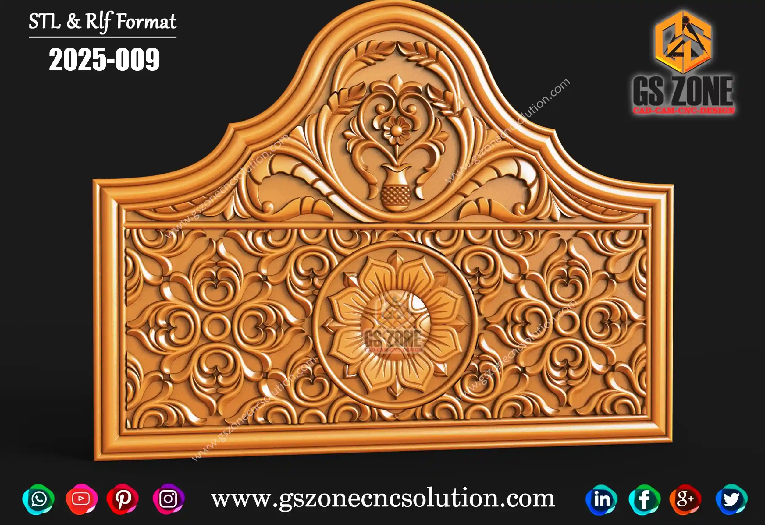 3D Back Panel 2025-009 | GS ZONE CNC SOLUTION™