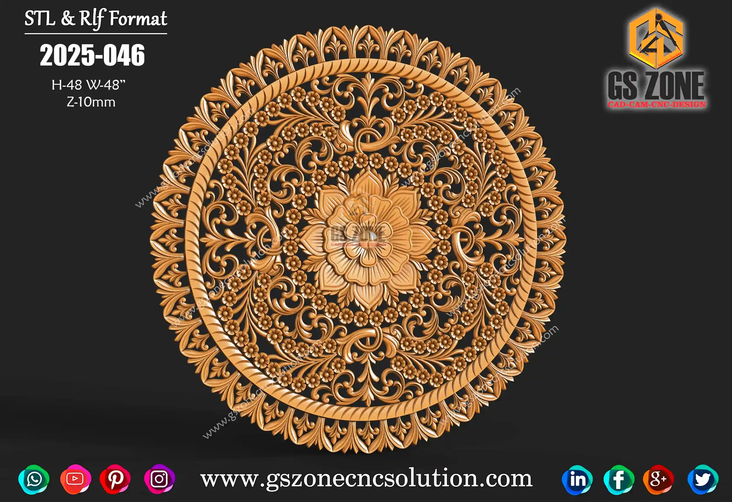 Round Flower Design | GS ZONE CNC SOLUTION™
