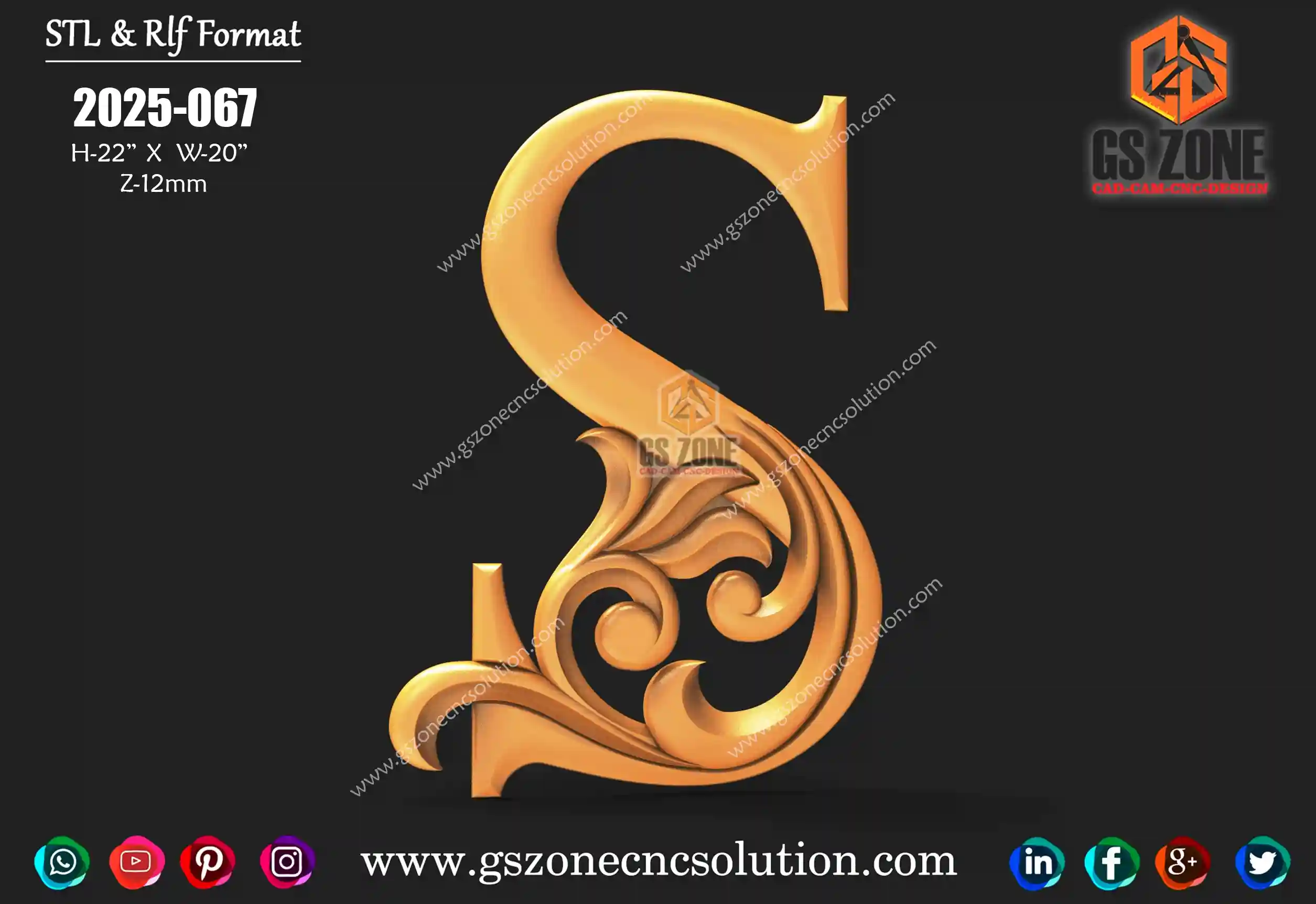 ‘S’ Letter Design | GS ZONE CNC SOLUTION™