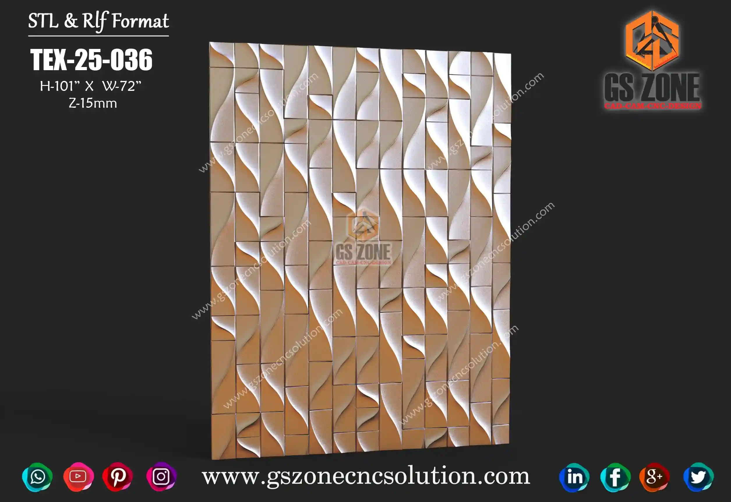 TEX-25-036 Texture Panel Design | GS ZONE CNC SOLUTION™