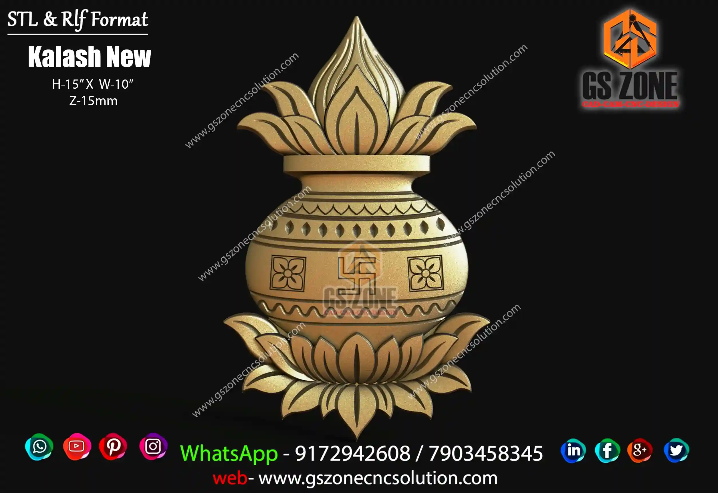 Kalash New | Traditional CNC Kalash Design | GS ZONE CNC SOLUTION™